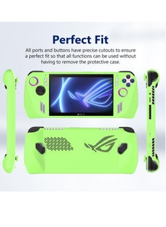 Excefore Protective Case for ASUS Rog Ally, Anti-Slip Shockproof Cover Silicone Case, Protector Case for Asus ROG Ally Handheld Game Accessories(Glow Green)  - Image 5