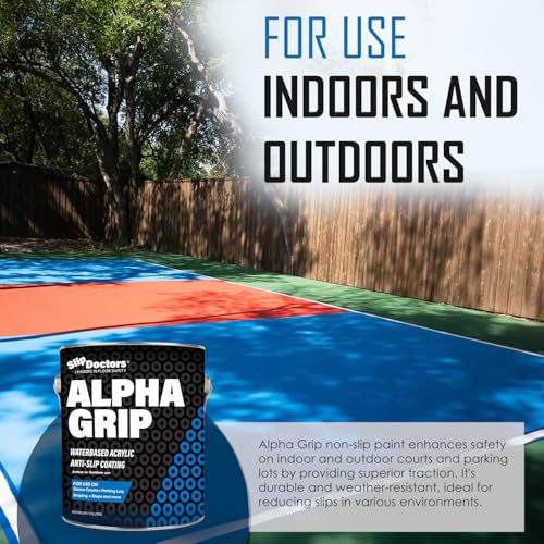 Slip Doctors Alpha Grip Non-Slip Paint for Concrete & Asphalt – Non-Skid Coating Ideal for Striping Parking Lots, Playgrounds & Pavements (White, 1 Gallon) - Image 5