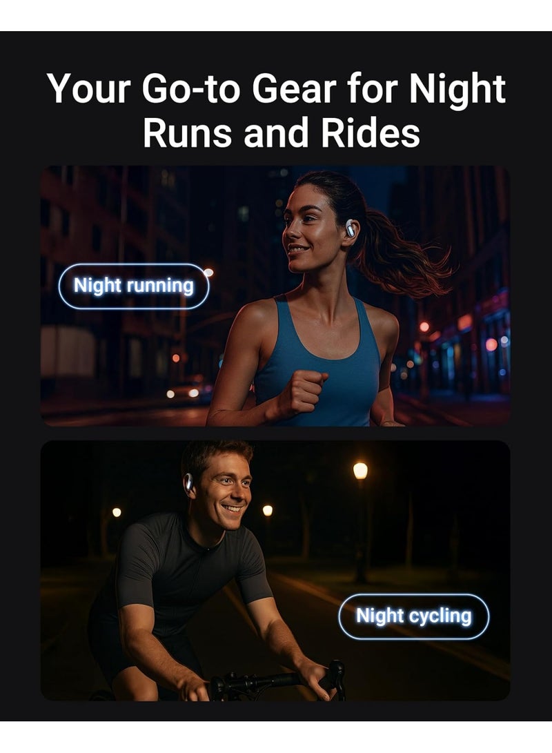 ACEFAST AceFit Pro Open-Ear Earbuds, 30H Playtime, Night Safety Mode for Sports, Powerful Bass, 7.6g Ultra-Comfort, Bluetooth 5.4,  Digital Display, IP54 Sports Earbuds for Running & Workouts - Image 4