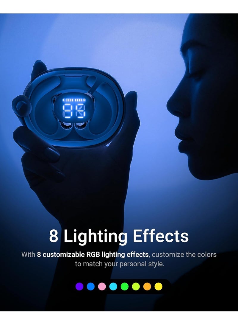 ACEFAST AceFit Pro Open-Ear Earbuds, 30H Playtime, Night Safety Mode for Sports, Powerful Bass, 7.6g Ultra-Comfort, Bluetooth 5.4,  Digital Display, IP54 Sports Earbuds for Running & Workouts - Image 3