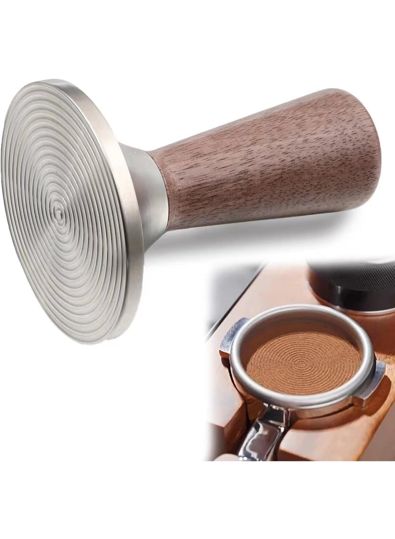 Espresso Tamper 54mm with Stainless Steel Ripple Base, Coffee Tamper 54mm Compatible with 54mm Breville Portafilter - Image 1