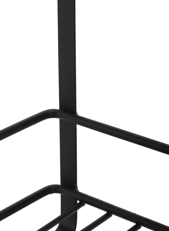 VK15 COLLECTION Stainless Steel 2 Tier Kitchen Rack | Countertop Storage Shelf Stand for Spice Rack, Jars, Oil Bottles, Bathroom Toiletries | Multipurpose Space Saving Storage Rack (Black, 32x13x29 CM) - Image 5
