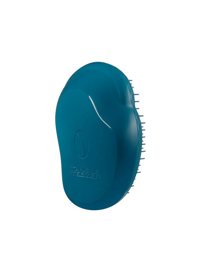 TANGLE TEEZER Hairbrush ; Original Plant Brush Detangling Hair Brush For Wet & Dry Hair ; Detangler Brush For Fine Curly Thick Afro Ideal For All Hair Types ; Deep Sea Blue - Image 1