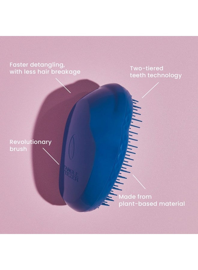 TANGLE TEEZER Hairbrush ; Original Plant Brush Detangling Hair Brush For Wet & Dry Hair ; Detangler Brush For Fine Curly Thick Afro Ideal For All Hair Types ; Deep Sea Blue - Image 5