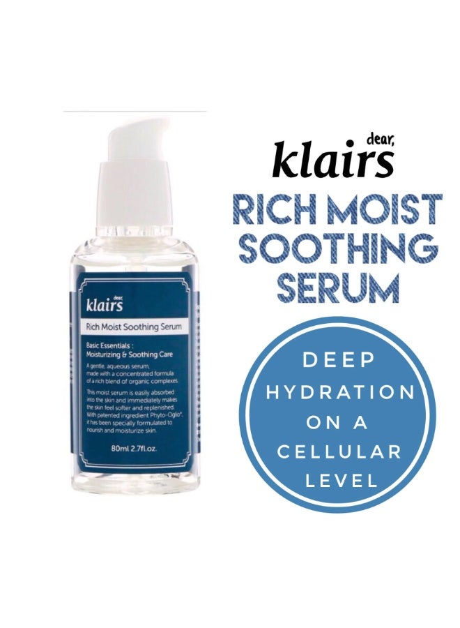 دير، كليرز Dear, Klairs Rich Moist Soothing Serum 80ml - Image 3
