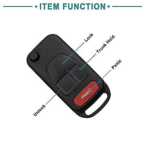 ACROPIX Keyless Entry Case Key Fob Shell Cover Replacement Fit for Mercedes-Benz ML320 - Pack of 1 Black - Image 3