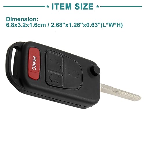 ACROPIX Keyless Entry Case Key Fob Shell Cover Replacement Fit for Mercedes-Benz ML320 - Pack of 1 Black - Image 4
