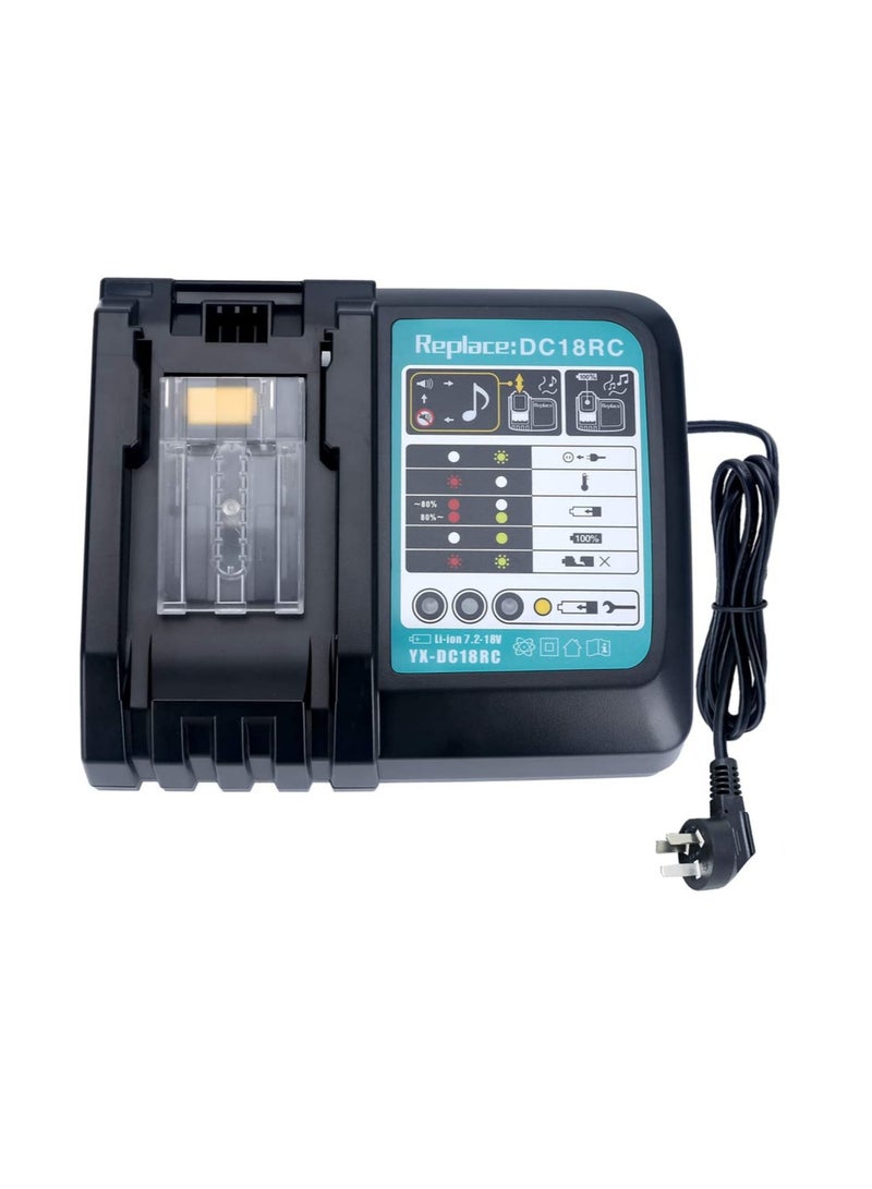 Battery Charger For Makita 14.4V 18V battery BL1830 Bl1430 DC18RC DC18RC 3A charger 14.4V 18V Bl1830 Bl1430 Electric Power - Image 2