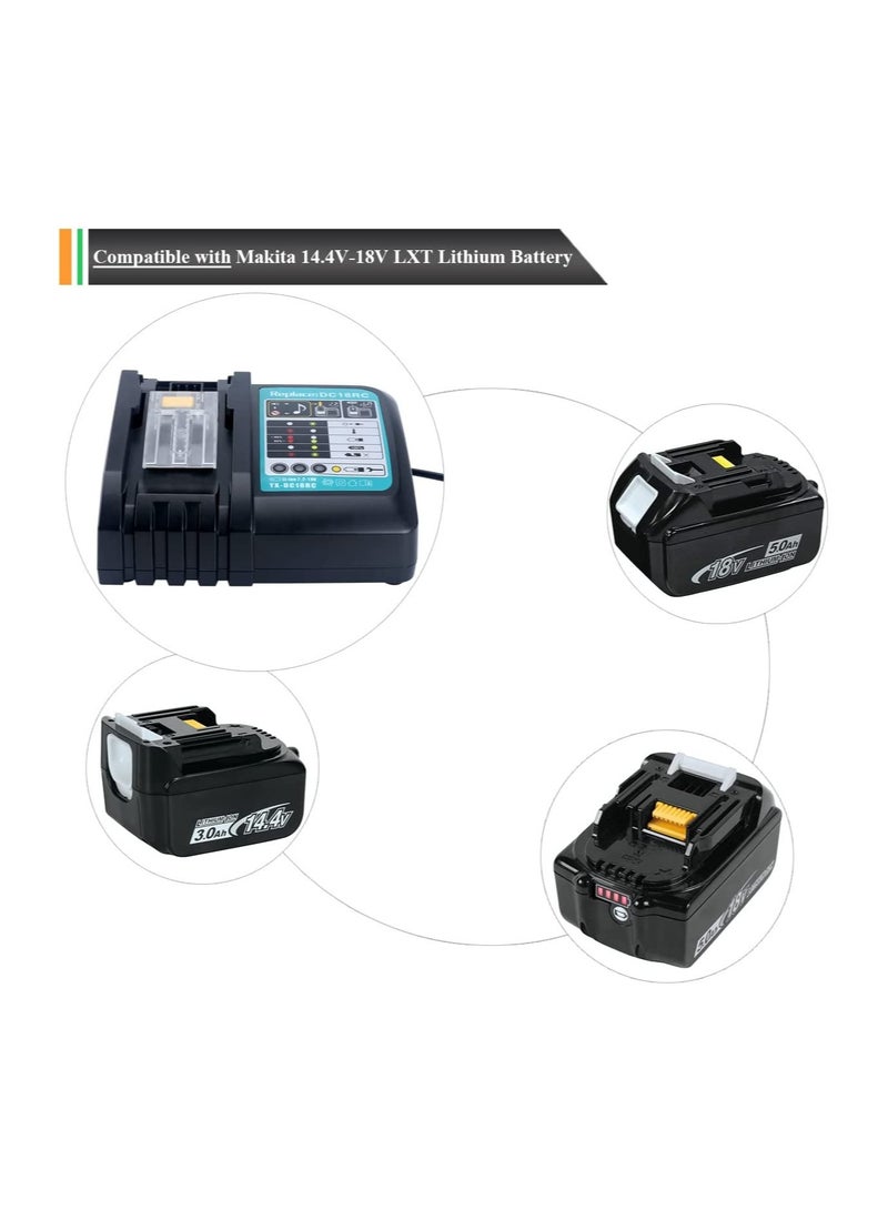 Battery Charger For Makita 14.4V 18V battery BL1830 Bl1430 DC18RC DC18RC 3A charger 14.4V 18V Bl1830 Bl1430 Electric Power - Image 3