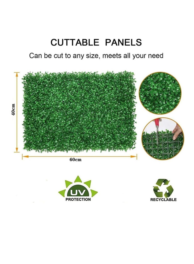 Generic 5 𝐏𝐜𝐬 Artificial Green Wall Fence 40x60cm - Premium Faux Grass Backdrop for Indoor/Outdoor Garden, Villa, and Home Decor  - Image 2