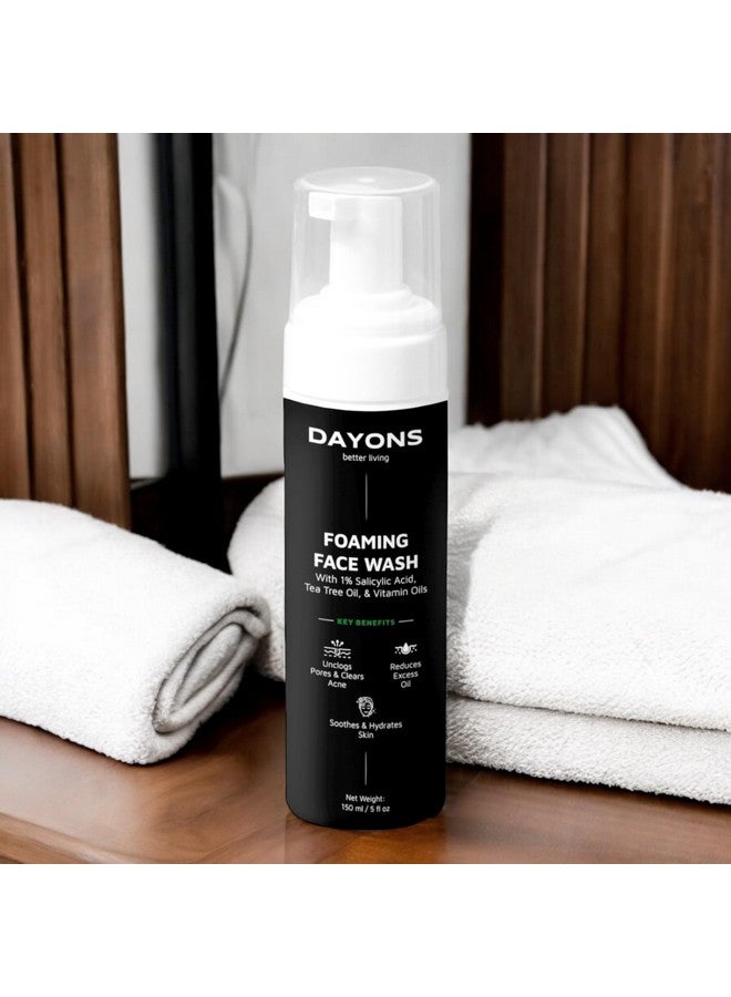 Dayons Foaming Face Wash with 1% Salicylic Acid, Tea Tree Oil and Vitamin Oils, 150ml - Image 5