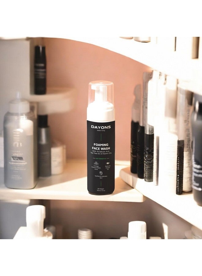 Dayons Foaming Face Wash with 1% Salicylic Acid, Tea Tree Oil and Vitamin Oils, 150ml - Image 4