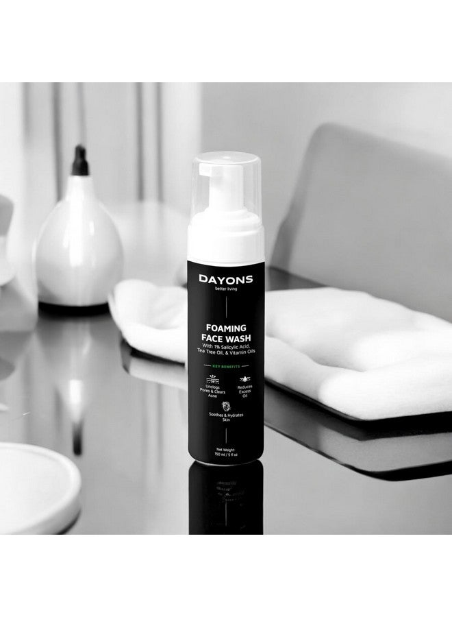 Dayons Foaming Face Wash with 1% Salicylic Acid, Tea Tree Oil and Vitamin Oils, 150ml - Image 1