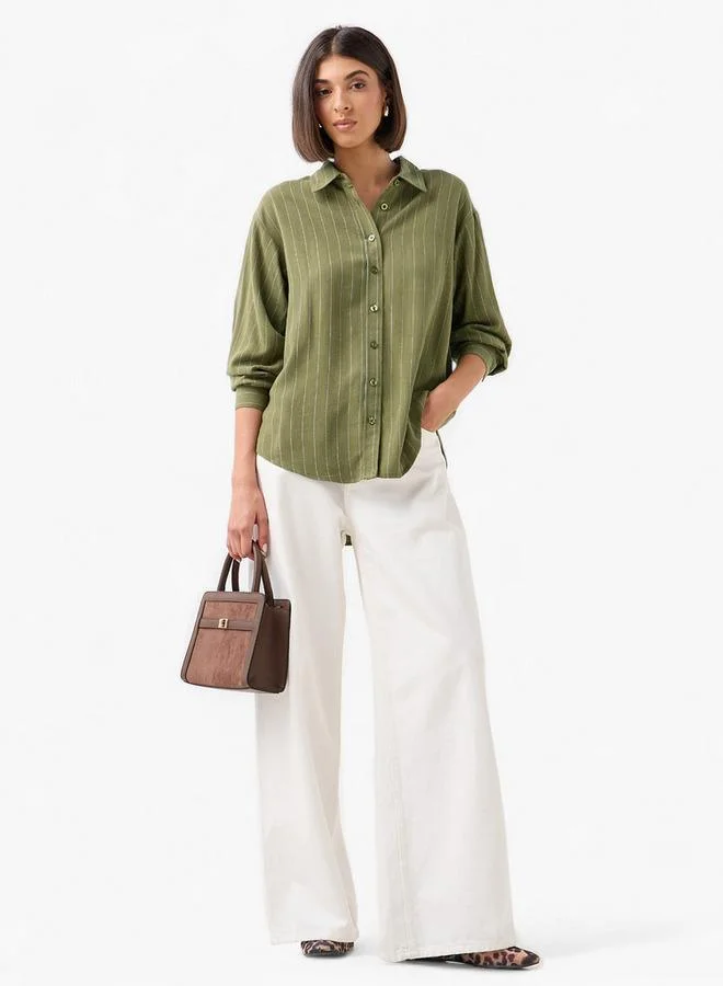 سبلاش فيڤ Shirt with Stripes and Long Sleeves