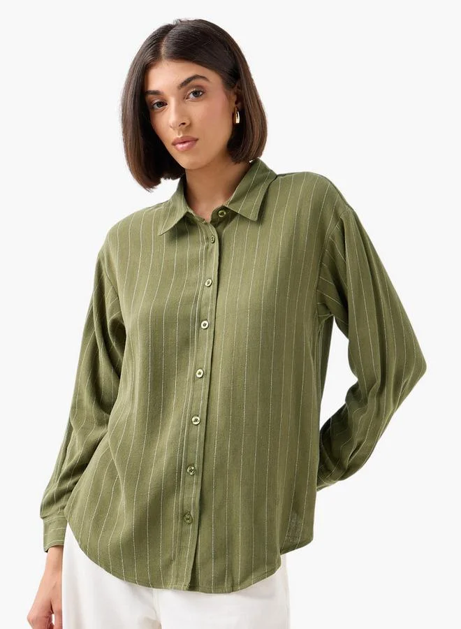 سبلاش فيڤ Shirt with Stripes and Long Sleeves