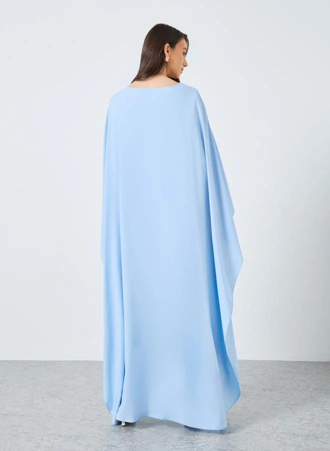 تايك تو Take Two Solid Batwing Sleeve Maxi Kaftan
