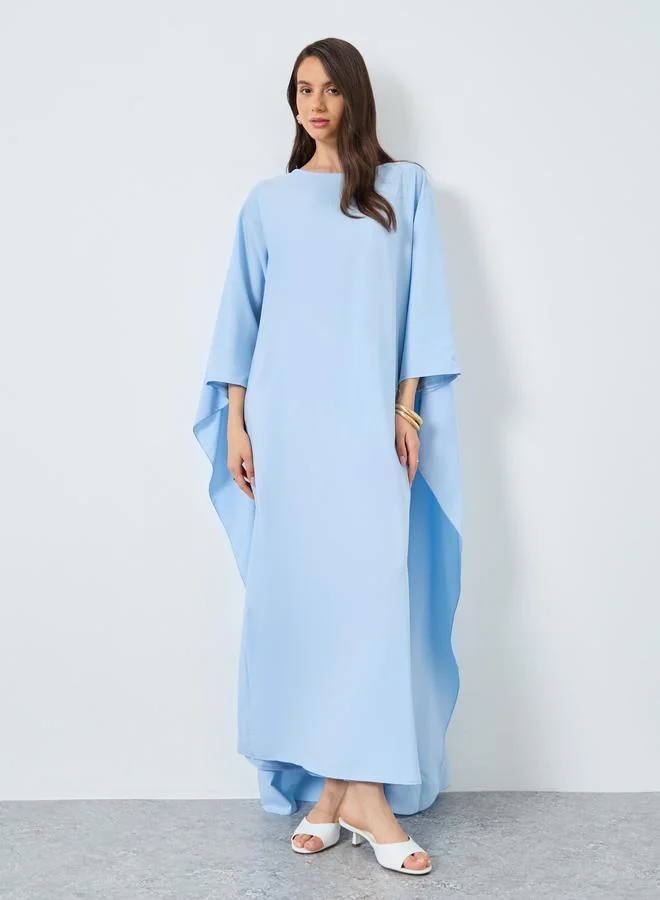 تايك تو Take Two Solid Batwing Sleeve Maxi Kaftan