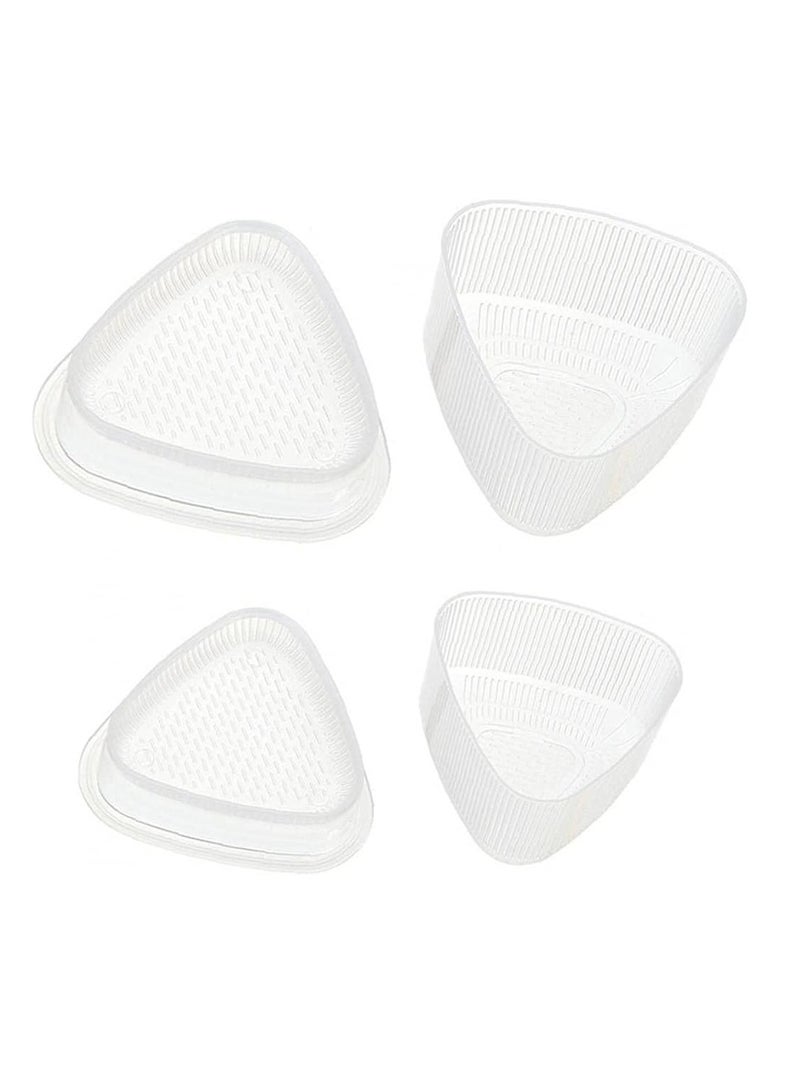 أوزيغالور 2 زوج قالب سوشي أونيغيري شفاف - إكسسوارات صانع كرات الأرز، أداة تزيين مثلثة الشكل لتزيين المطبخ - Image 1