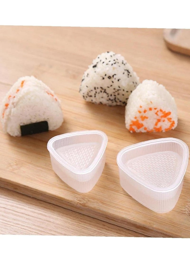 أوزيغالور 2 زوج قالب سوشي أونيغيري شفاف - إكسسوارات صانع كرات الأرز، أداة تزيين مثلثة الشكل لتزيين المطبخ - Image 2