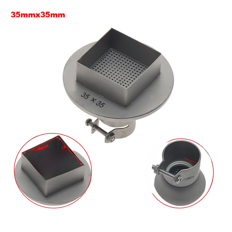 850 with net BGA air nozzle south north bridge desoldering hot air nozzle hot air gun desoldering special air nozzle(35*35mm) - Image 1