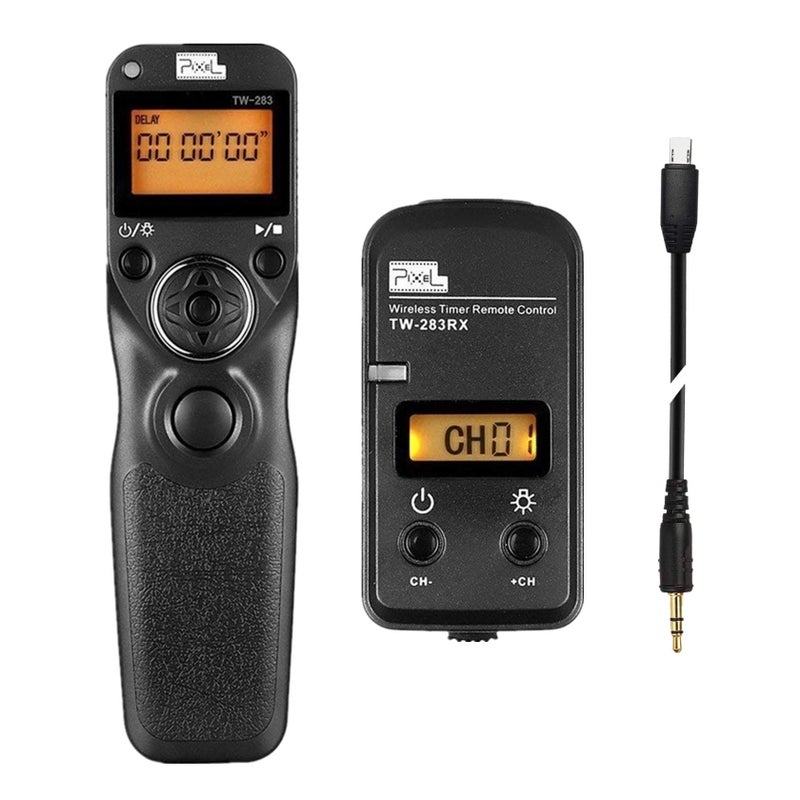Pixel Wireless Timer Remote Shutter Release TW283-S2 Wireless Remote Control Wire Release Compatible with Sony a1 a9 a7 a7R a7S a6600 a6500 a6400 a6300 a6100 a6000 a5000 RX100II RX10 RX0 a68 ZV-1 HX99 - Image 1