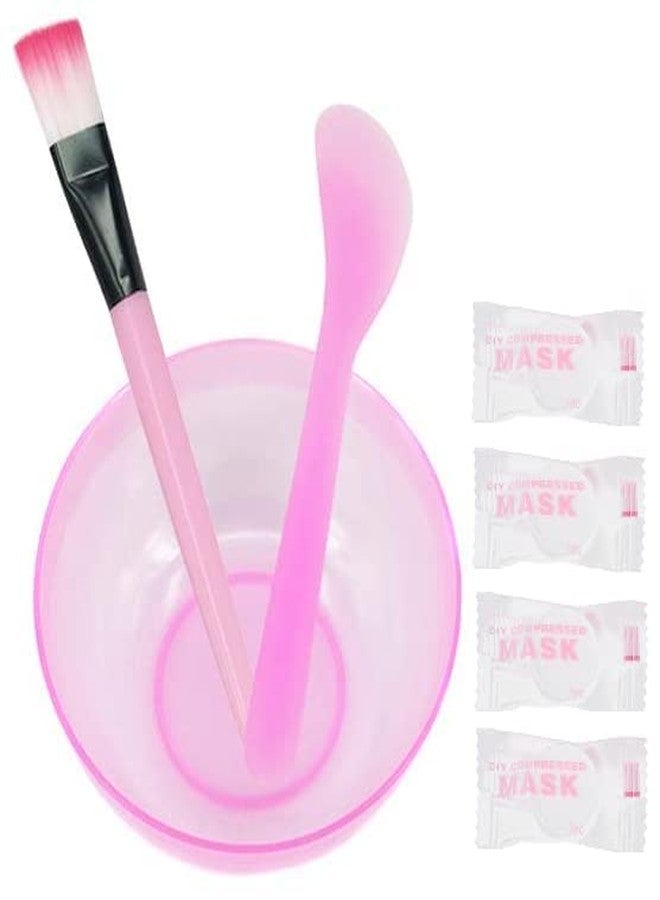 Evrysdi Face Mask Mixing Bowl with Spatula Soft Face Brushes and DIY Facemask Facial Tool Kit Multipurpose for Salon Multicolor Set of 4 - Image 1