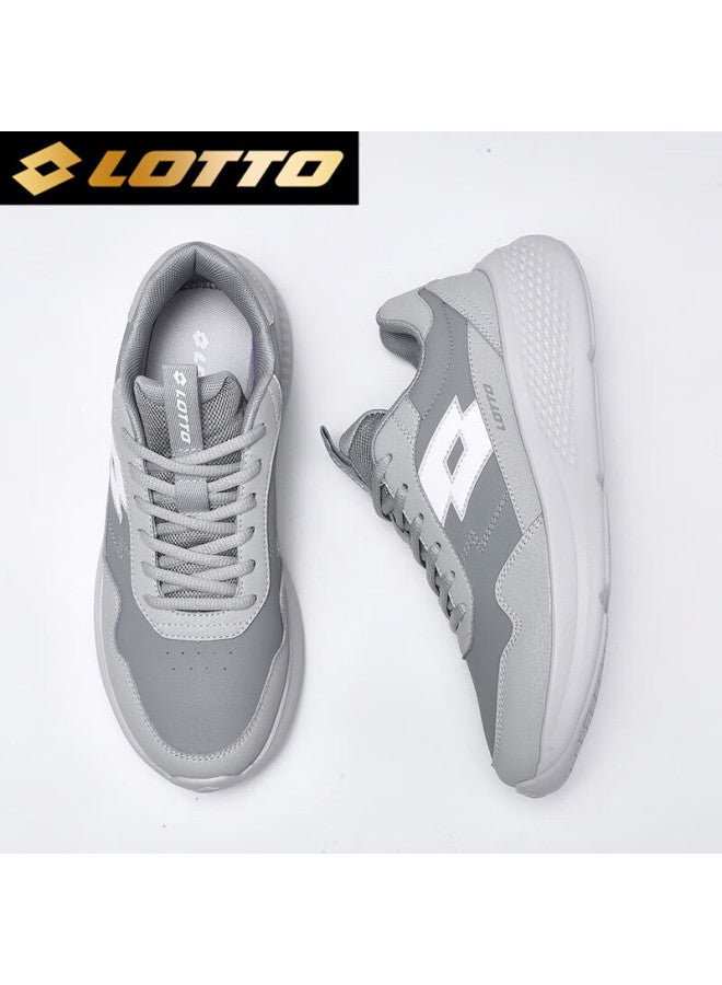 Lotto Men's Casual Shoes Spring Leather Shock Absorption Running Jogging Sports Shoes 8837p Gray Size 39 - Image 2