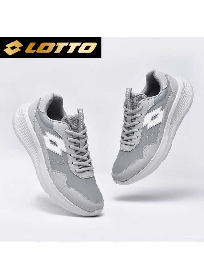 Lotto Men's Casual Shoes Spring Leather Shock Absorption Running Jogging Sports Shoes 8837p Gray Size 39 - Image 1