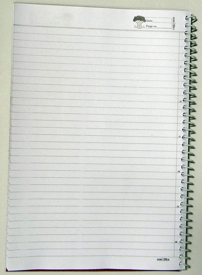 amblitz Spiral Notebook | Ruled | 200 Pages | Pack of 2 | A4 Size | 70 GSM Thick Paper | Spiral Notebook Combo | - Image 4