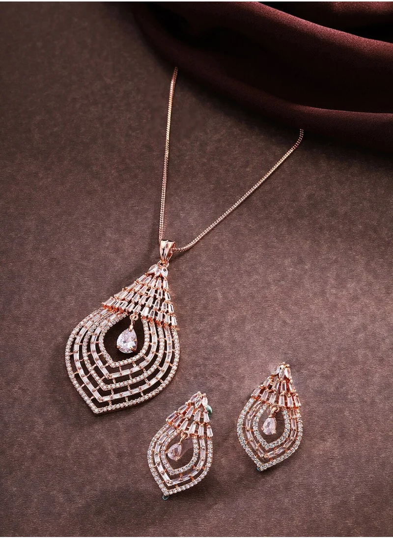 برياسي Rose AD-Studded Jewellery Set