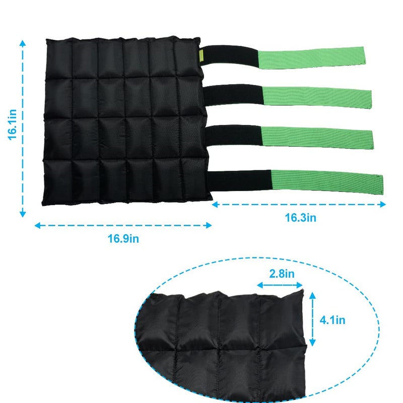 WORLD-BIO Horse Leg Ice Packs Cooling Wrap for Horse Injuries, Set of 2 Professional Cold Therapy Pack with Flexible Straps for Hock, Ankle, Knee, Ice Boots Horse Wrap 16.9'' x 16.1'', Black & Green - Image 3