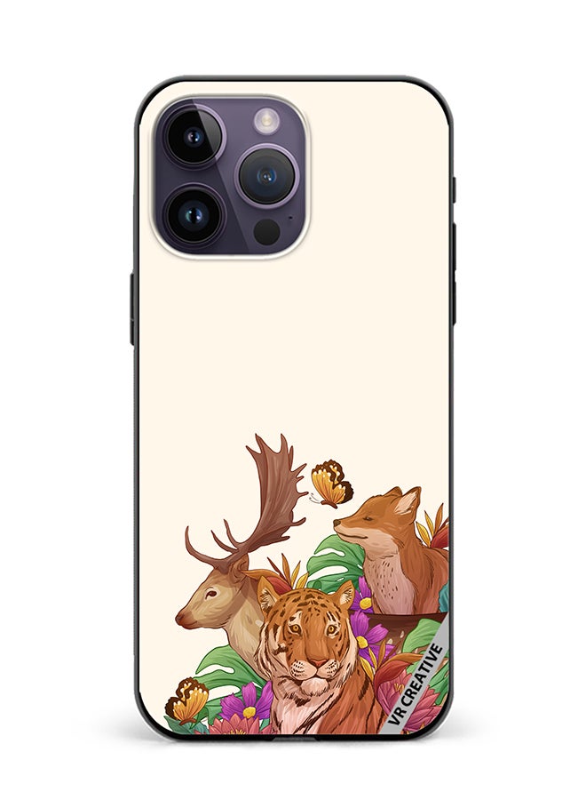 VR CREATIVE Protective Case Cover For Apple iPhone 16 Pro Wild Animals Design Multicolour - Image 1