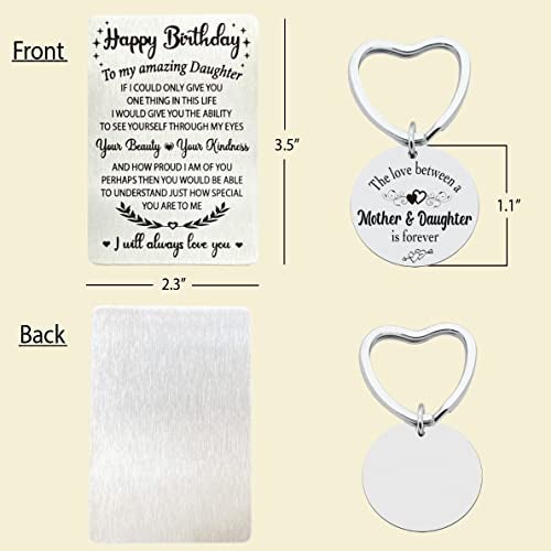 MALLAbyLAMMA To My Daughter Journal Purple 140 Pages Refillable Writing Notebook, Daughter Birthday Card and Keychain, Daughter Birthday Gifts from Mom - Image 4