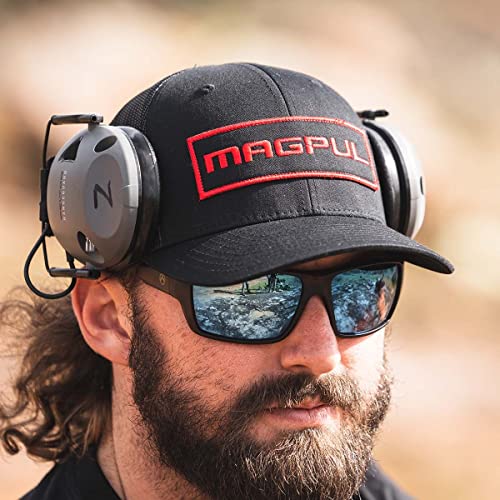 Magpul Standard Trucker Hat Snap Back Baseball Cap, One Size Fits Most, Wordmark Patch Black/Red - Image 4