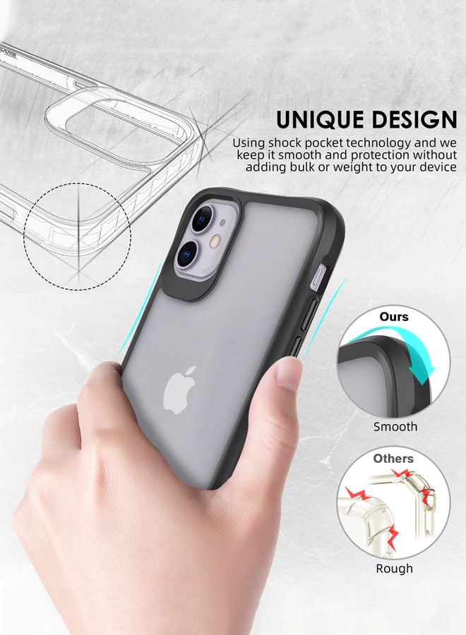 Theodor Protective Hybrid Case Cover For Apple Iphone 12 6.1 Black - Image 4