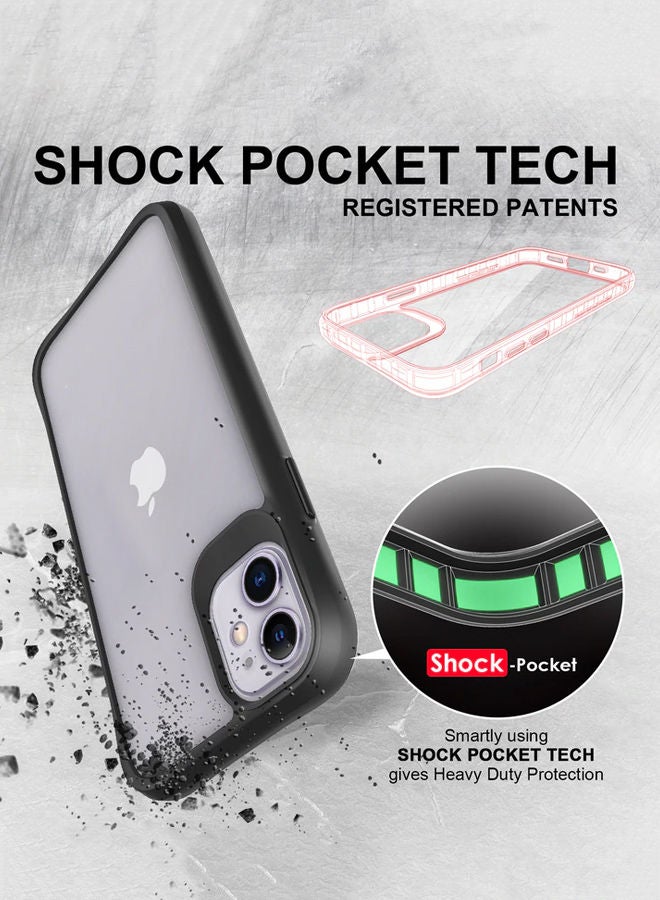 Theodor Protective Hybrid Case Cover For Apple Iphone 12 6.1 Black - Image 5