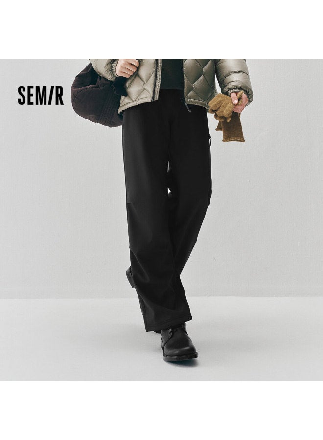Semir Men's Winter Water-repellent Fleece-lined Straight Casual Pants Workwear 101725127127 - Image 1