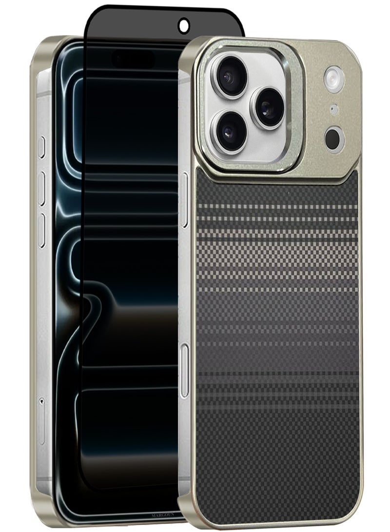 CATANES 2 Packs Magnetic MagSafe Case Cover for Apple iPhone 17 Pro Max - Ultra Slim Strong Protection Cover - Screen and Camera Guard - with Privacy Screen Protector - Graphite Gradient Stripe Colour - Image 1