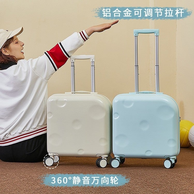 Tusheng Lightweight Cheese Print Carry-on Suitcase - Image 3
