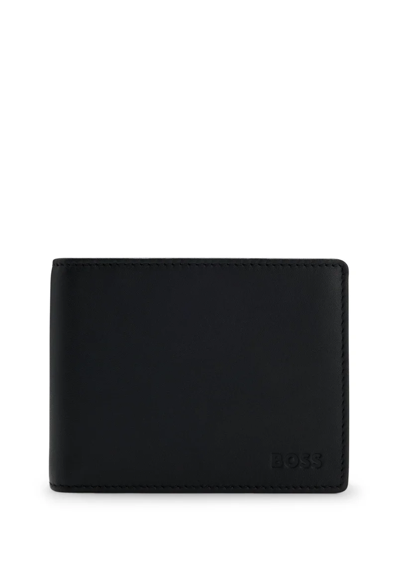 BOSS Leather wallet with embossed logo