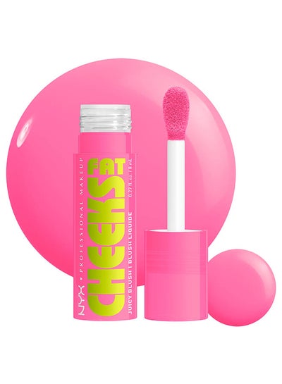 NYX PROFESSIONAL MAKEUP Fat Cheeks Juicy Blush, Liquid Blush, 12 HR Wear, Dragonfruit Drip