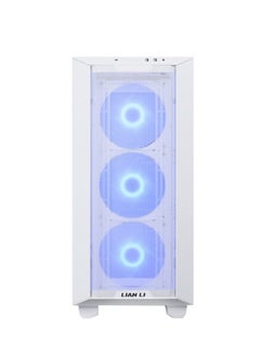 Lancool III Mesh RGB E-ATX Mid Tower Modular Chassis, 8 Expansion Slots, Tempered Glass Panel, Up To 360mm Fan Support, Equipped With 4x 140 PWM Fans, USB Type C, White, G99.LAN3RW.00