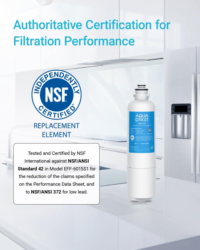 AquaCrest Aqua Crest 12033030 Replacement For Bosch Ultraclarity Pro Borplftr50 11032531 Refrigerator Water Filter Compatible With 11025825 Borplftr55 B36Cd50 B22Cs50 B36Fd50Sns B36Ct80Sns 3 Filters - Image 5