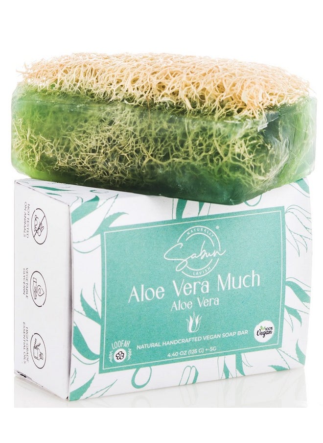 SABUN NATURALLY LAVISH - Sabun Co.The Ultimate Bath Natural Loofah Soap Bar Variety Gift Pack[Aloe Vera Lavender Oil Lemon Peel Oil Shea Butter Activated Charcoal Donkey Milk & Honey ] Handmade Natural Luffa Soap - Image 1