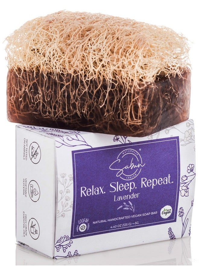 SABUN NATURALLY LAVISH - Sabun Co.The Ultimate Bath Natural Loofah Soap Bar Variety Gift Pack[Aloe Vera Lavender Oil Lemon Peel Oil Shea Butter Activated Charcoal Donkey Milk & Honey ] Handmade Natural Luffa Soap - Image 1