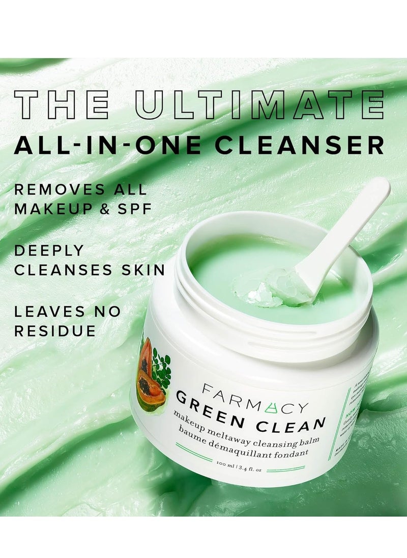 Natural Cleansing Balm - Green Clean Makeup Remover Balm - Effortlessly Removes Makeup & SPF