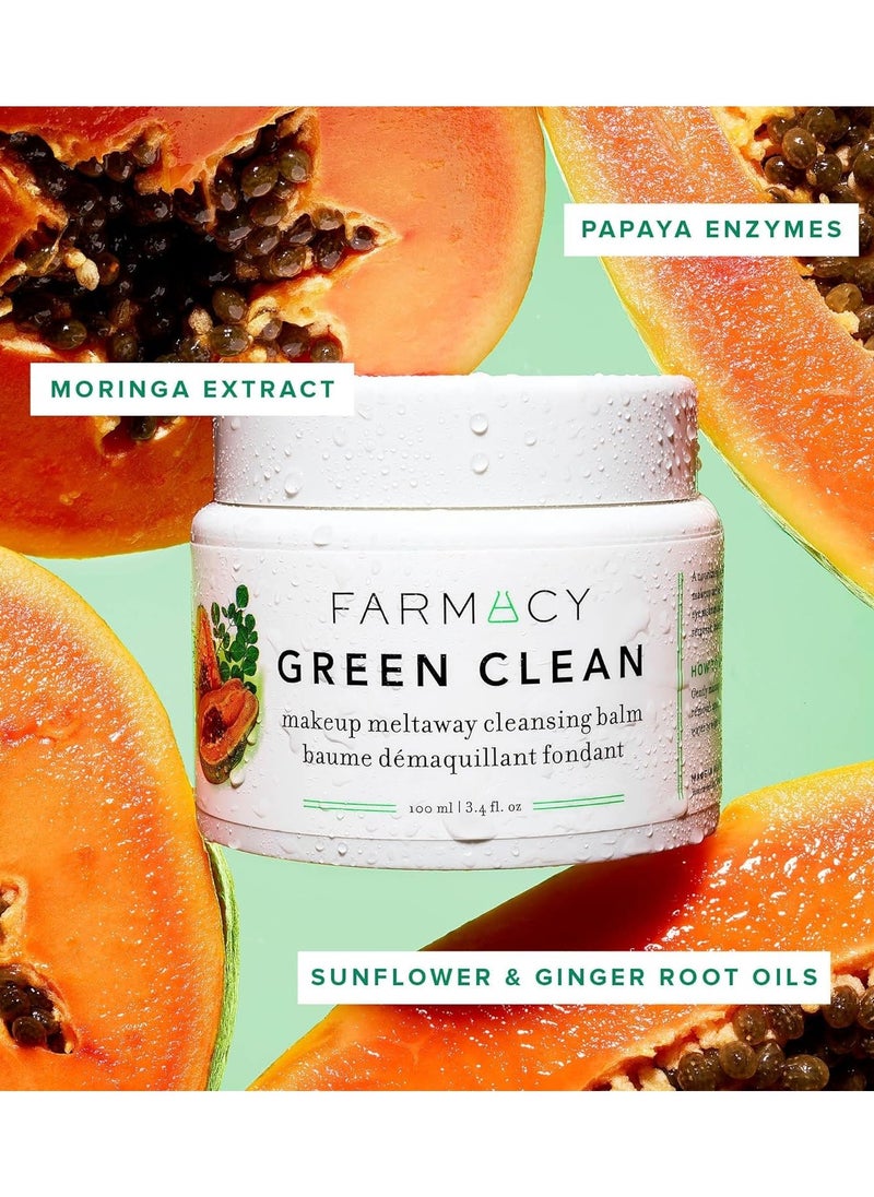 Natural Cleansing Balm - Green Clean Makeup Remover Balm - Effortlessly Removes Makeup & SPF
