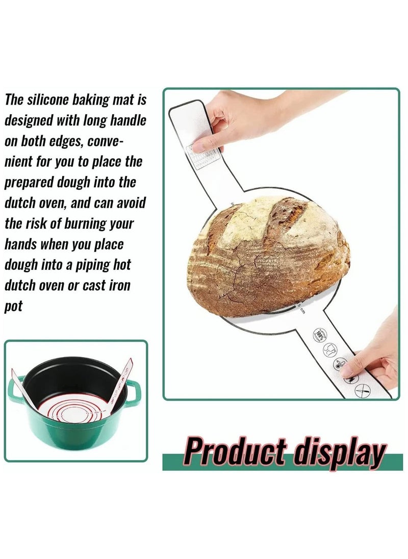 BELLSBERRY Silicone Baking Mat, for Dutch Oven Bread Baking Black and Red Non-stick  - Image 2