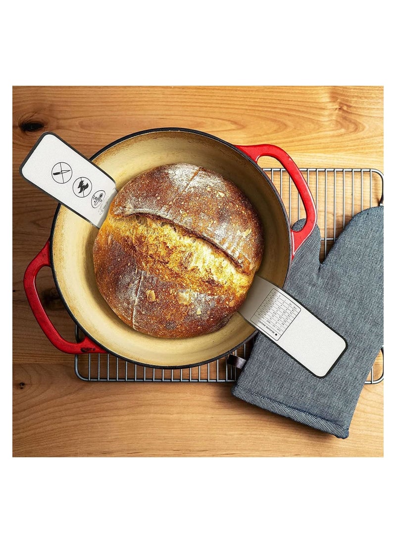BELLSBERRY Silicone Baking Mat, for Dutch Oven Bread Baking Black and Red Non-stick  - Image 3