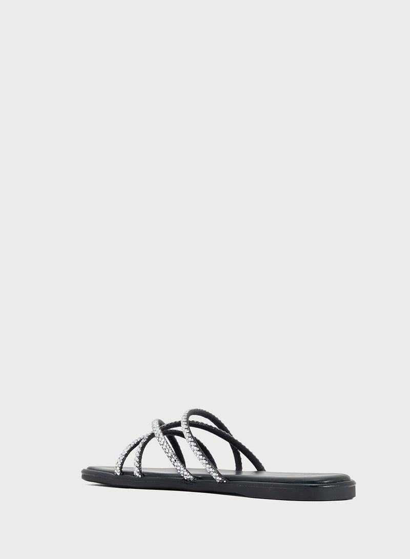ELLA Crossover Strap Flat Sandal  - Image 2